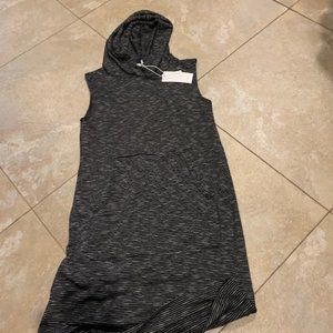 anti star striped hooded dress size s new